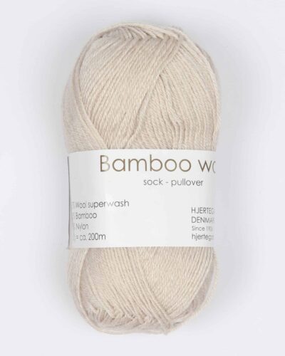 Bamboo Wool fra Hjertegarn i mange farver - 2122 lys beige
