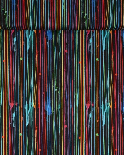Maling der løber på blå bund - Patchwork