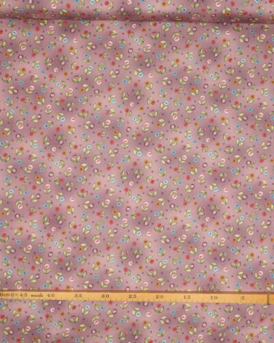 Button Buds, små knapblomster på støvet blommefarvet - Patchwork 7 Button Buds, små knapblomster på støvet blommefarvet - Patchwork