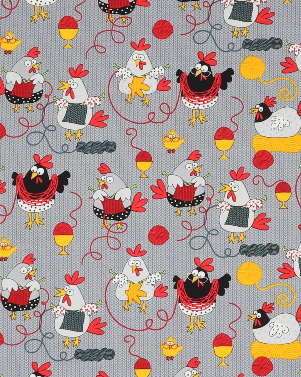 Høns der strikker - Patchwork - Billede 2