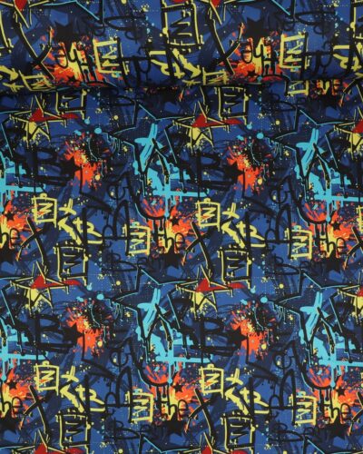 Graffiti på blå bund - Softshell