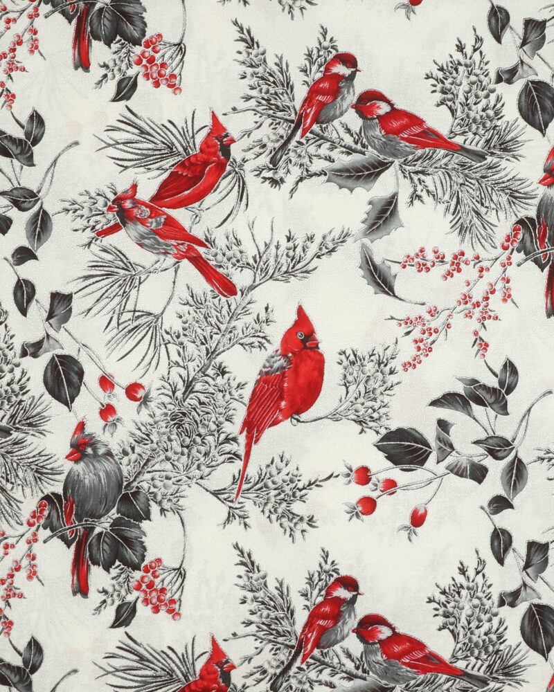 Rød kardinalfugl - Patchwork - Ukendt