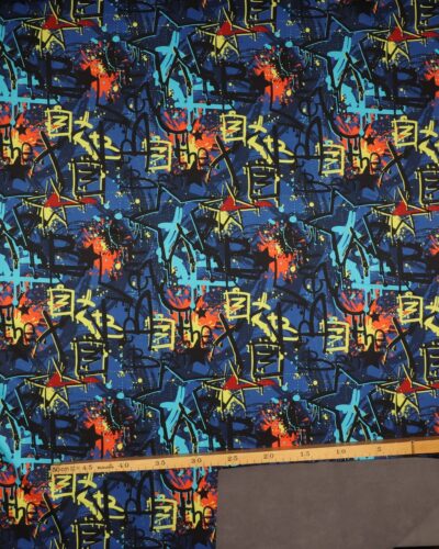 Graffiti på blå bund - Softshell