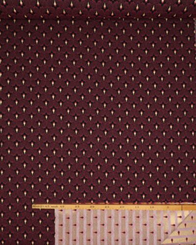 Viftemønster i sort/cerise/guld - Gobelin 7 Viftemønster i sort/cerise/guld - Gobelin