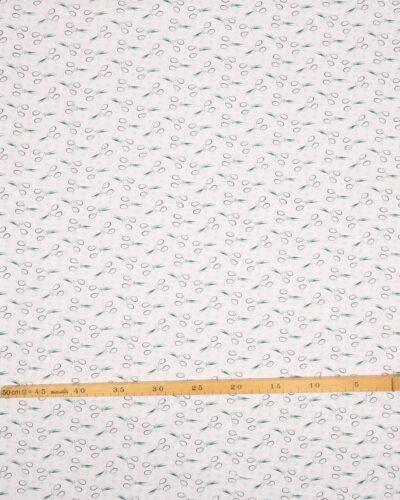 Love you sew, sakse på hvid bund - Patchwork