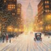 Julelys og sne i byen - Patchwork rapport - Elizabeth's studio