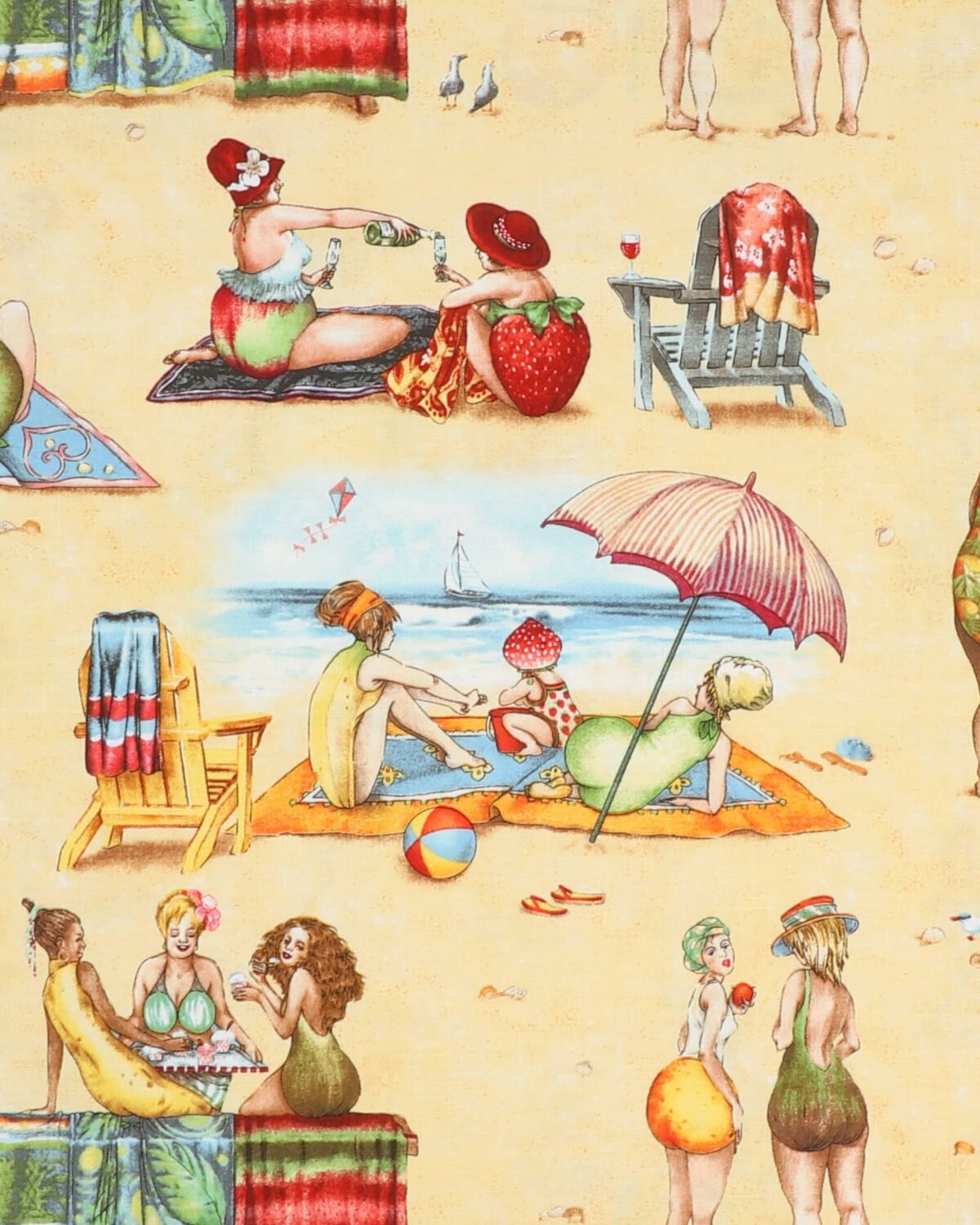 Fruit ladies ved stranden - Patchwork - Billede 2