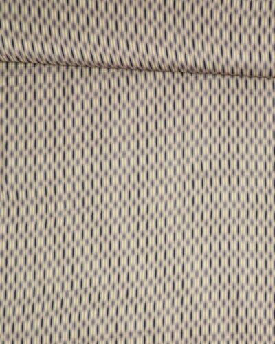 Blå og mørk creme mønster - Viskose/polyester