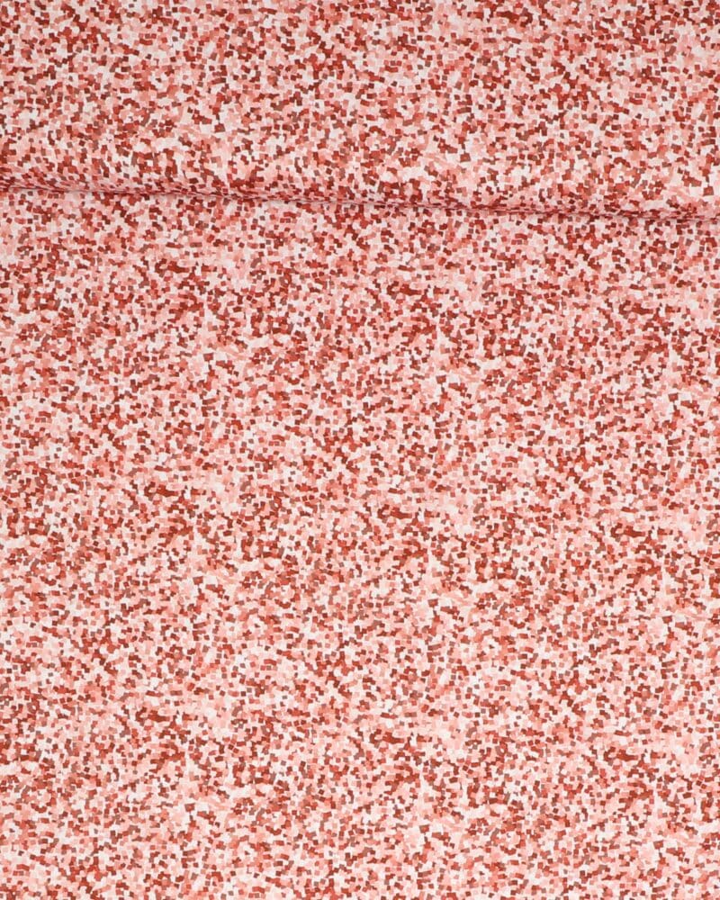 Småmønstret i rødbrune/rosa farver - Bomuld - Ukendt