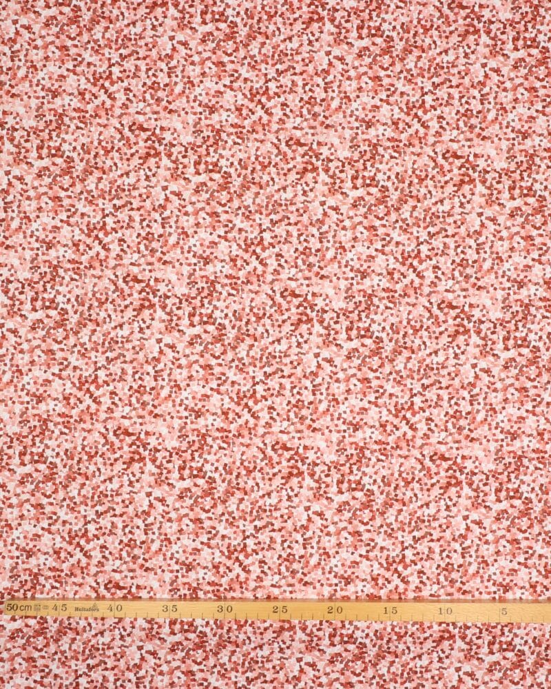 Småmønstret i rødbrune/rosa farver - Bomuld - Ukendt