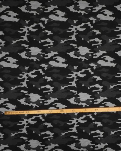 Camouflage, mørkegrå/lysegrå/sort - Uld/polyester jersey 7 Camouflage, mørkegrå/lysegrå/sort - Uld/polyester jersey