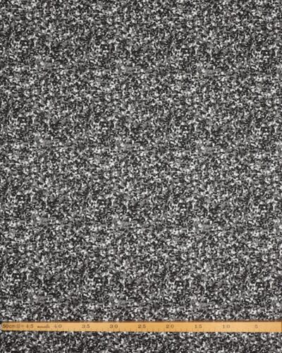 Småmønstret i sort/grå/hvid - Bomuld