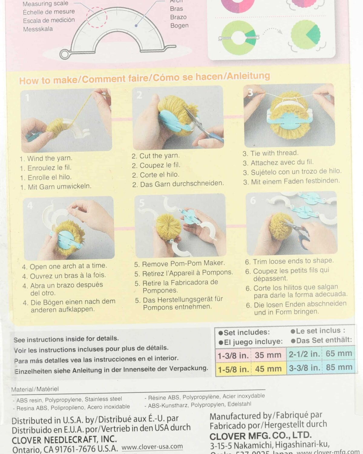 Pom-pom maker fra Clover, 2 størrelser - Billede 2