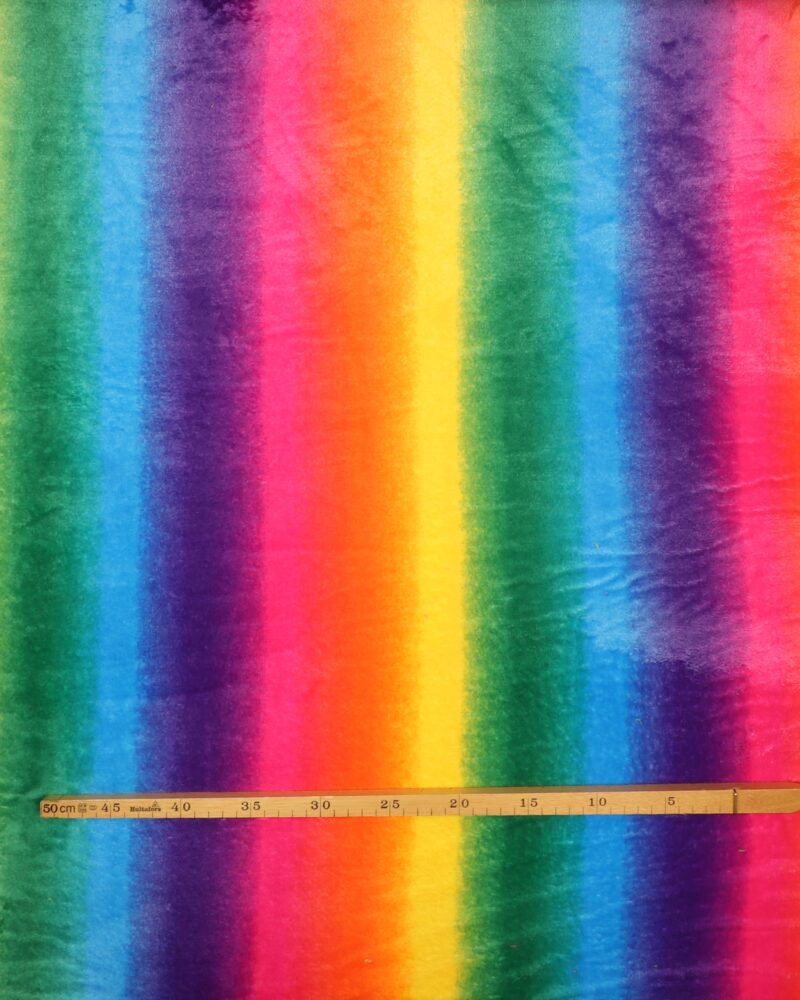 Regnbuefarvet - Microfleece - Info mangler