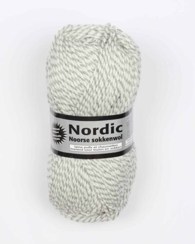 Nordic fra Lammy Yarns (Ragsokke uld grå/hvid)