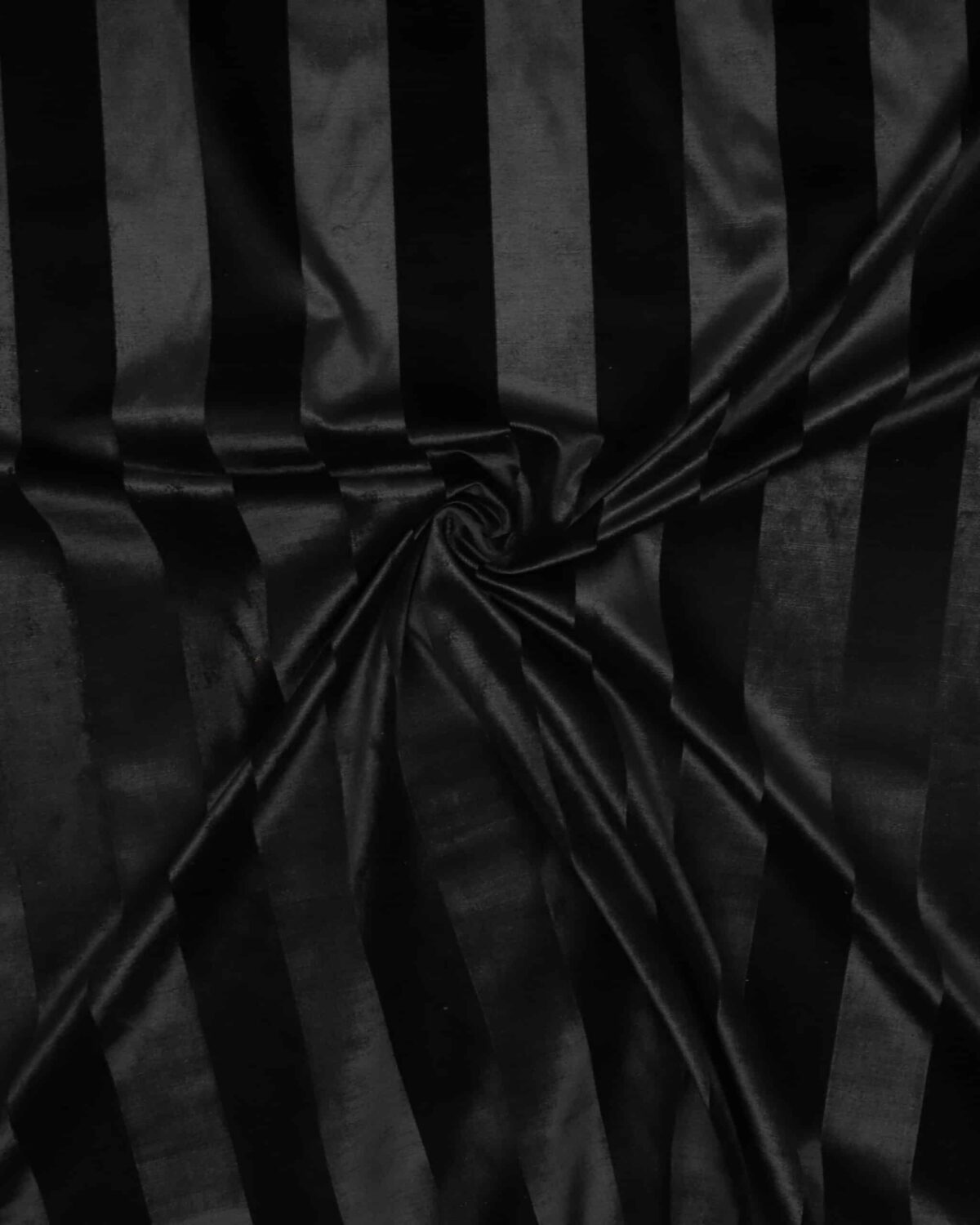 Sort velour, striber - Gardin/møbelstof - Billede 2