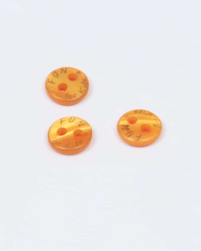 Orange med tekst "fun for kids" - 9 mm -