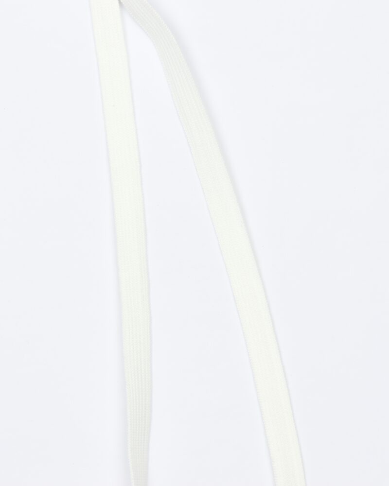 10 meter hvid elastik - 12 mm -