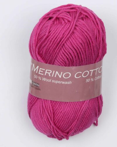 Merino cotton fra Hjertegarn i mange farver - 9130 cerise