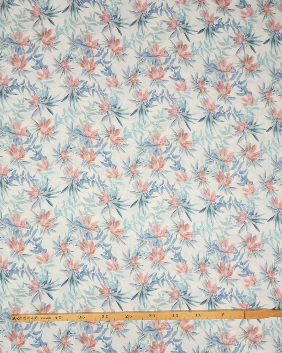 Blomster og blade - Viskose - Billede 3