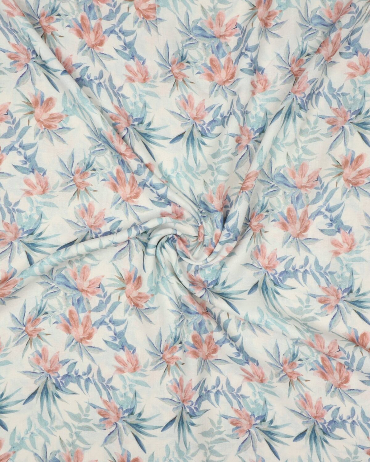 Blomster og blade - Viskose - Billede 2