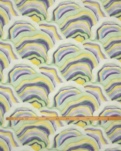 Mønster, grøn/lilla - Viskose 7 Mønster, grøn/lilla - Viskose