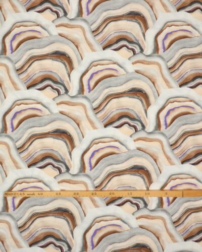 Mønster, brun/grå - Viskose