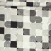 Mønster i hvid/grå/sort - Bomuld med stræk - Ukendt