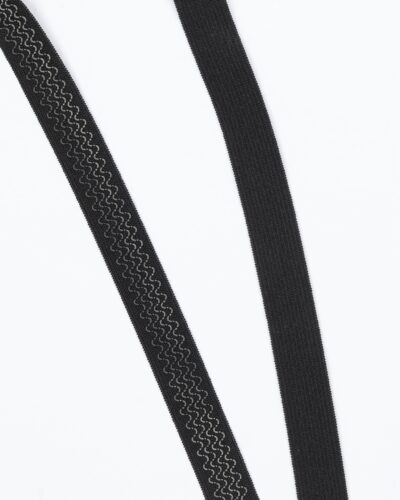 Skridsikker sort elastik - 20 mm