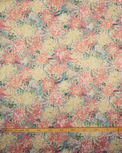 Aurelia, blomster m. guldkant på grøn bund - Patchwork 7 Aurelia, blomster m. guldkant på grøn bund - Patchwork