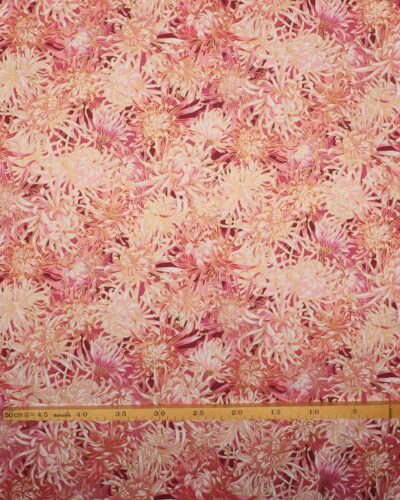 Aurelia, blomster m. guldkant på mørkerød bund - Patchwork 7 Aurelia, blomster m. guldkant på mørkerød bund - Patchwork