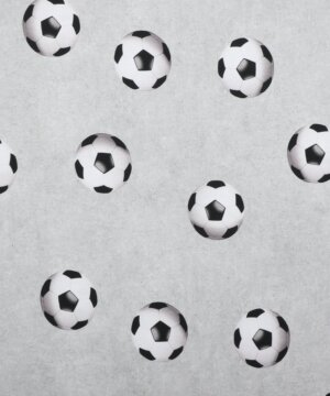 Fodbolde på lysegrå bund - Jersey - Info mangler
