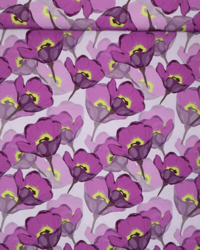 Blomster i lilla farver - Viskose