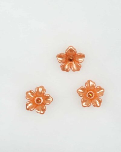 Blomst, lys orange - 12 mm
