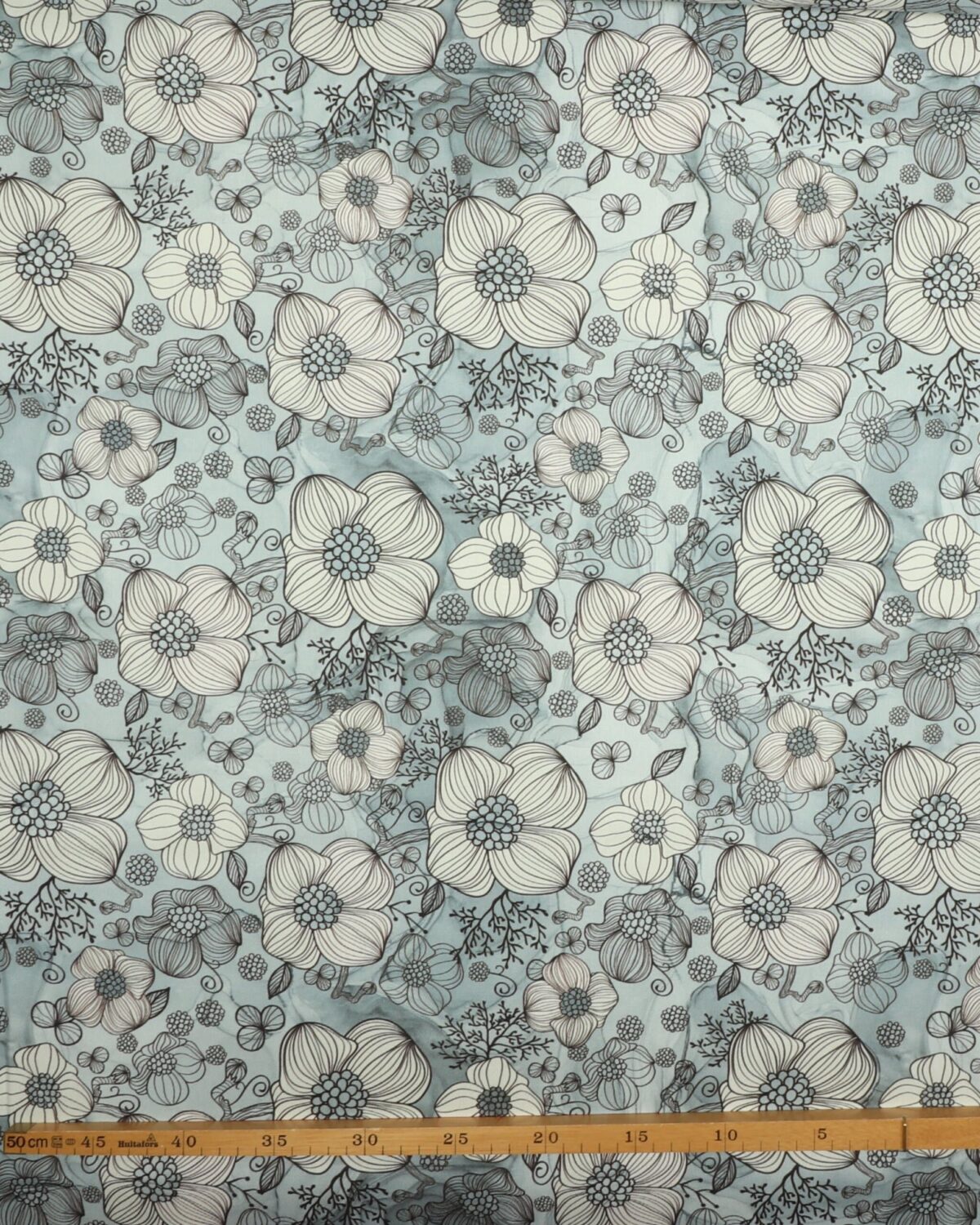 Lyseblå med blomster - Boligtekstil - Billede 3