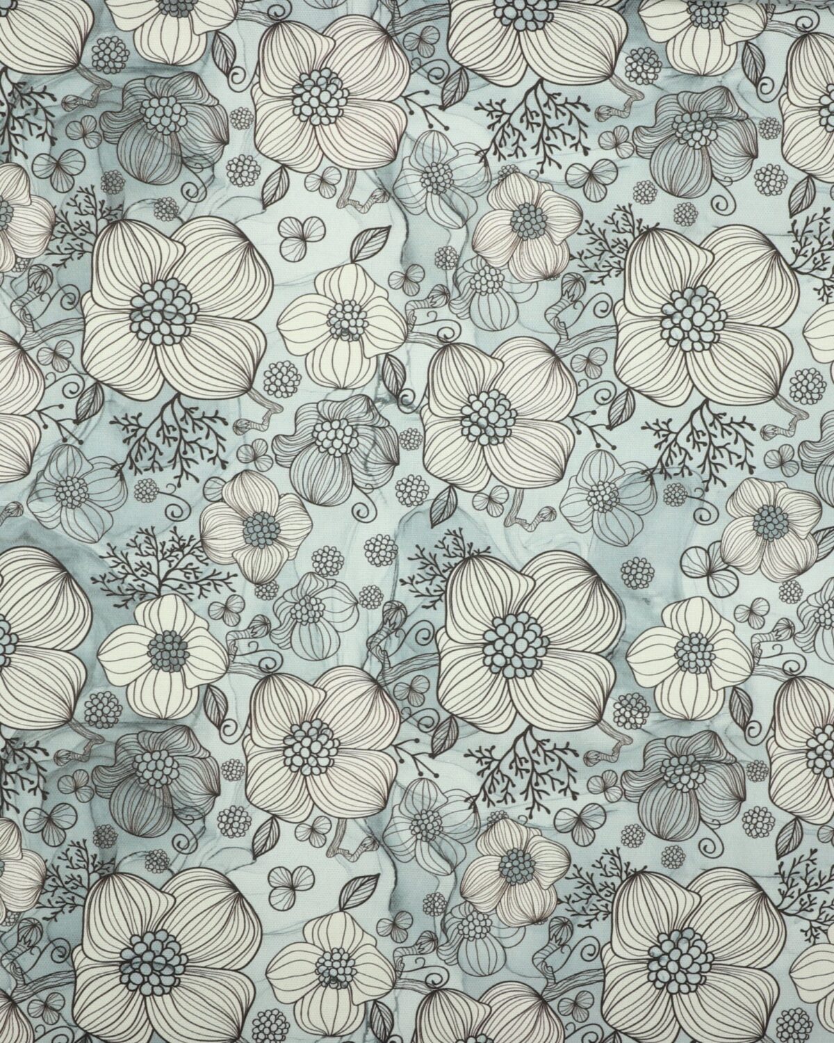 Lyseblå med blomster - Boligtekstil - Billede 2