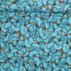 Turkisblå sommerfugle - Boligtekstil - Ukendt