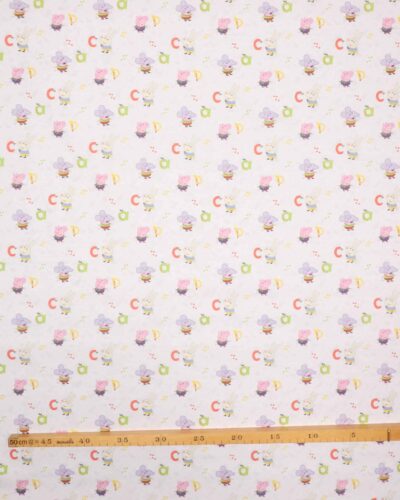 Gurli Gris og venner på hvid bund - Bomuld 7 Gurli Gris og venner på hvid bund - Bomuld