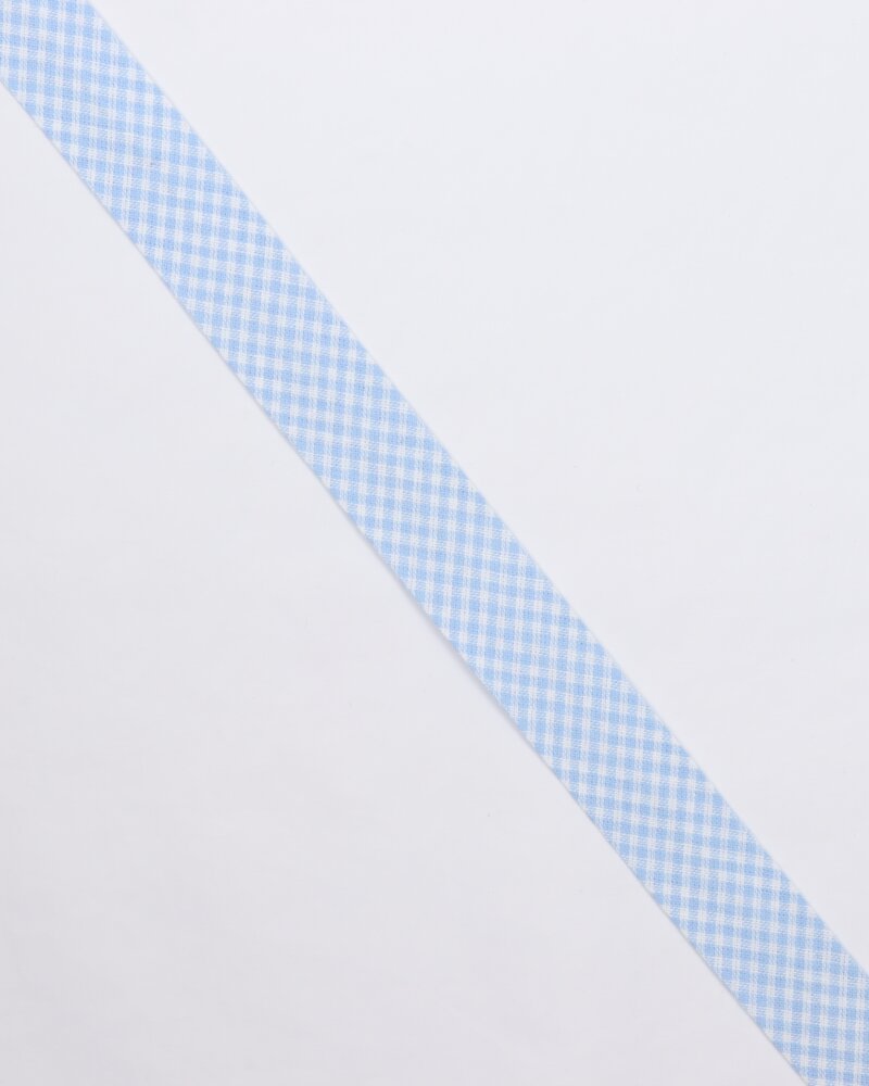 Tern, lyseblå/hvid - 20 mm skråbånd -
