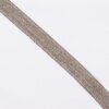 Lysbrun/sølv foldeelastik - 10 mm -