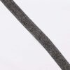 Sort/sølv foldeelastik - 10 mm