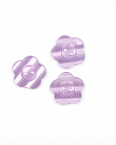 Blomst med stribet shine, lilla - 25 mm