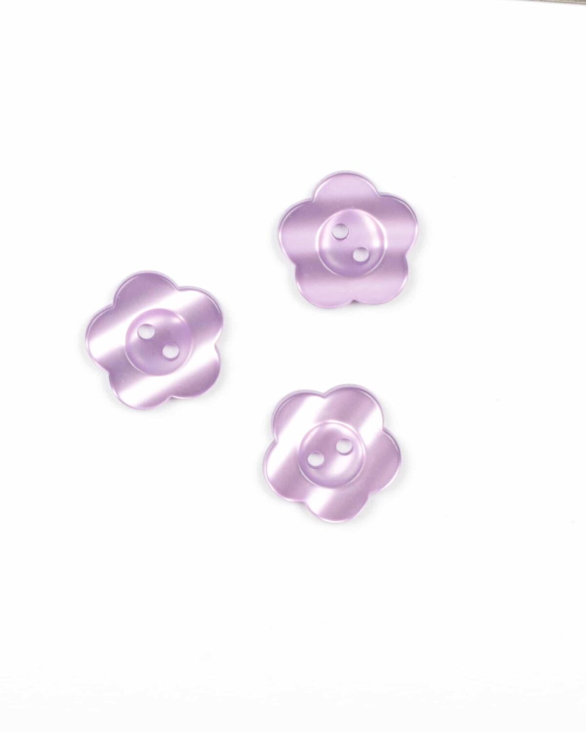 Blomst med stribet shine, lilla - 20 mm