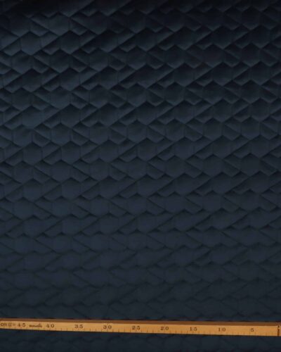 Mørkeblå - Quiltet møbelvelour
