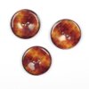 Kokosknap, glaseret orange/rust tern - 40 mm -