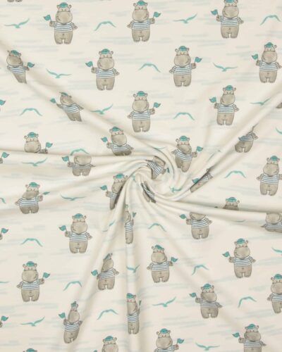 Sød flodhest ved stranden - Jersey 8 Sød flodhest ved stranden - Jersey