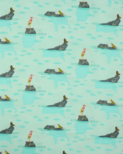 My Hippos Don´t Lie, mint flodhest - Tula Pink