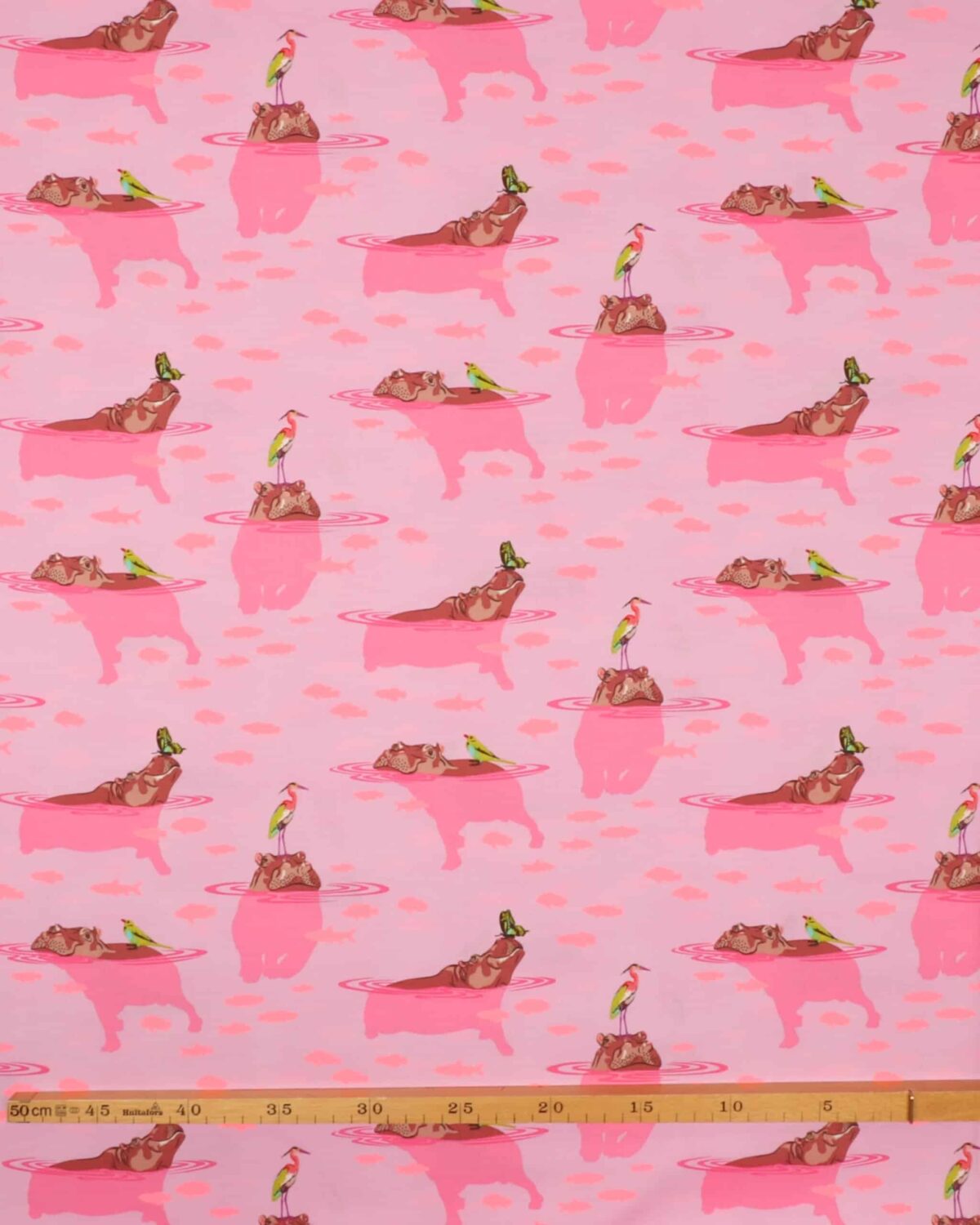 My Hippos Don´t Lie, pink flodhest - Tula Pink - Billede 3