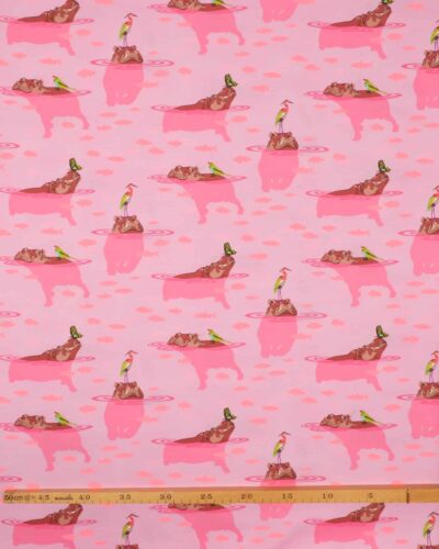 My Hippos Don´t Lie, pink flodhest - Tula Pink