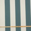 Mørke turkise og hvide striber - Markisestof
